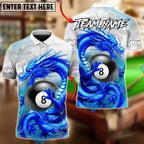 BlueJose Billiards 8-Ball Dragon Dominion Customized Name, Team Name 3D Shirt (6 Colors)