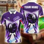 BlueJose Billiards Ball 8 Fire Wings Personalized Name Shirt (4 Colors)