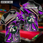 BlueJose Billiards Cool 8 Ball Catoon Design Personalized Name Shirt (4 Colors)