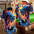 BlueJose Billiards Ball 8 Dark Neon Panther Legend Personalized Shirt