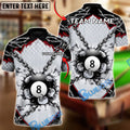 BlueJose Billiards Chain Breaker 8-Ball Customized Name, Team Name 3D Shirt (4 Colors)