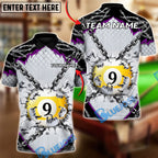 BlueJose Billiards Chain Breaker 9-Ball Customized Name, Team Name 3D Shirt (4 Colors)