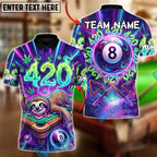 BlueJose Billiards Ball 8 420 Sloth Vibes Personalized Shirt