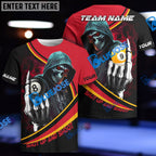 BlueJose Billiards Ball 8 And 9 Hooded Skull Personalized Name, Team Name Unisex Shirt (4 Colors)