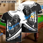 BlueJose Billiards Ball 8 And 9 Hooded Skull Personalized Name, Team Name Unisex Shirt (4 Colors)