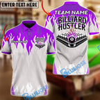 BlueJose Billiards Eight Ball Blue Heat Customized Name, Team Name 3D Shirt (4 Colors)