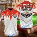 BlueJose Billiards Eight Ball Blue Heat Customized Name, Team Name 3D Shirt (4 Colors)