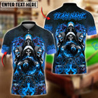 BlueJose Billiards Ball 8 Pool Skull Dragon Personalized Name & Team Name Shirt (4 Colors)