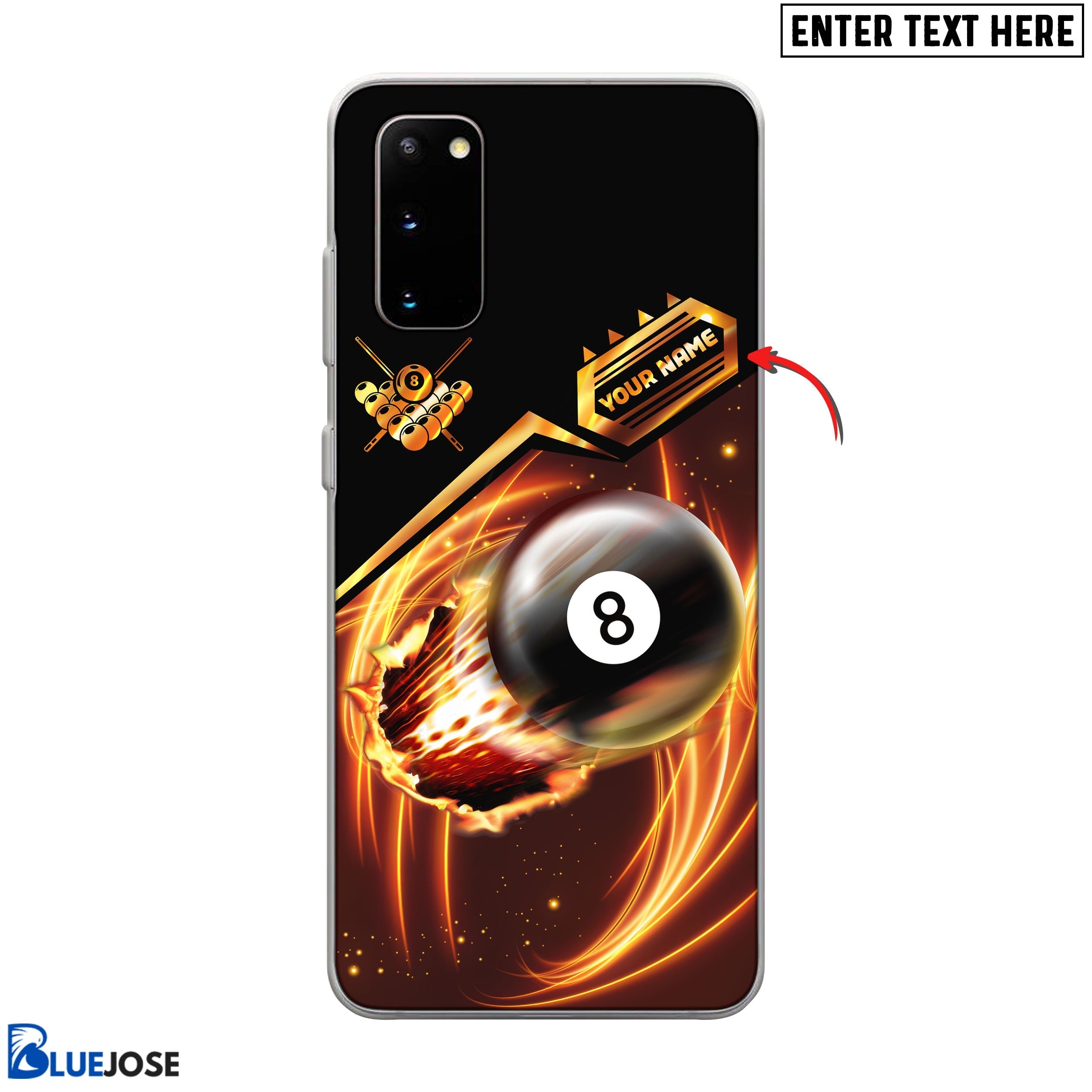 BlueJose Billiards Ball 8 Ball 9 Personalized Name Phone Case