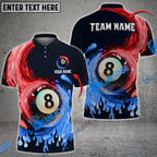 BlueJose Billiards Ball 8 Spinning Paint Personalized Name, Team Name Unisex Shirt (4 Colors)
