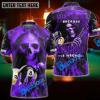 BlueJose Billiards Reaper Flame Personalized Name, Team Name Unisex Shirt (6 Colors)