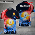 BlueJose Billiards Ball 9 Spinning Paint Personalized Name, Team Name Unisex Shirt (4 Colors)