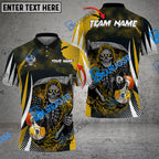 BlueJose Billiards  8 Ball & 9 Ball Death Bringer Reaper Personalized Name, Team Name Unisex Shirt (6 Colors)