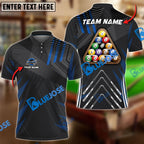 BlueJose Billiards Ball 8 Pro Tournament 2 Personalized Name, Team Name Shirt (6 Colors)