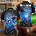 BlueJose Billiards Ball 8&9 Spinning Wind Skull Eye Personalized Name, Team Name Shirt (4 Colors)