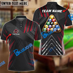 BlueJose Billiards Ball 8 Pro Tournament 2 Personalized Name, Team Name Shirt (6 Colors)