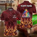 BlueJose Billiards Ball 8 Inner Flame Personalized Name, Team Name Shirt (6 Colors)