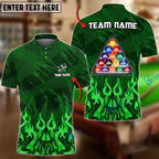 BlueJose Billiards Ball 8 Inner Flame Personalized Name, Team Name Shirt (6 Colors)