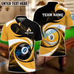 BlueJose Billiards 8 Ball & 9 Ball Stormeye Personalized Name, Team Name Unisex Shirt (6 Colors)