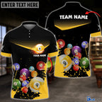 BlueJose Billiards Paint Pattern Personalized Name, Team Name Unisex Shirt
