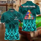 BlueJose Billiards Ball 8 Inner Flame Personalized Name, Team Name Shirt (6 Colors)