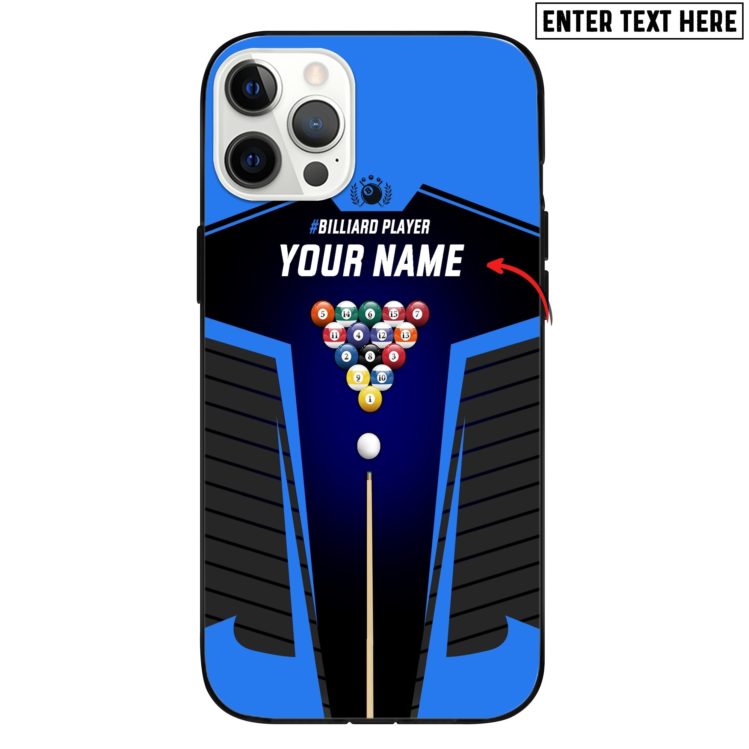 BlueJose Billiards Personalized Name Phone Case