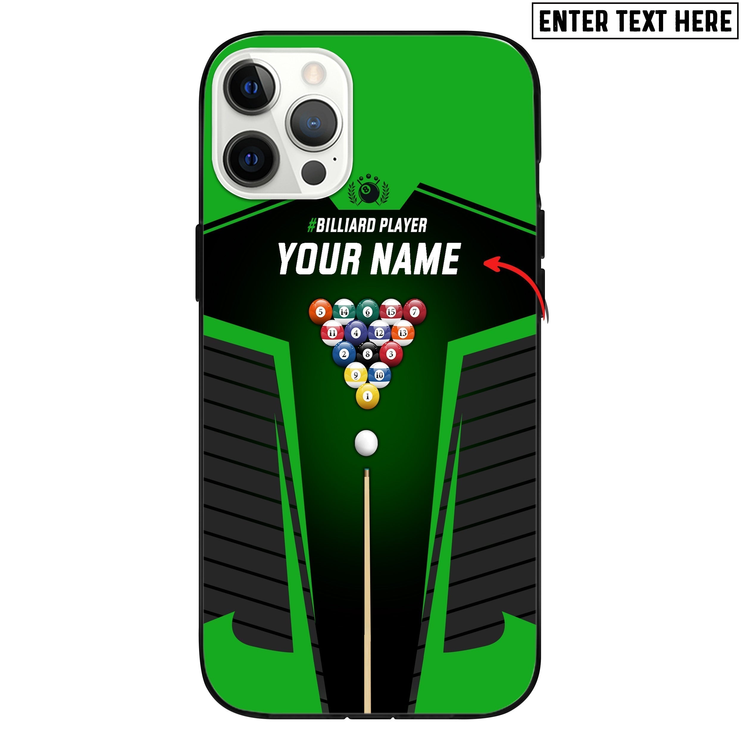 BlueJose Billiards Personalized Name Phone Case