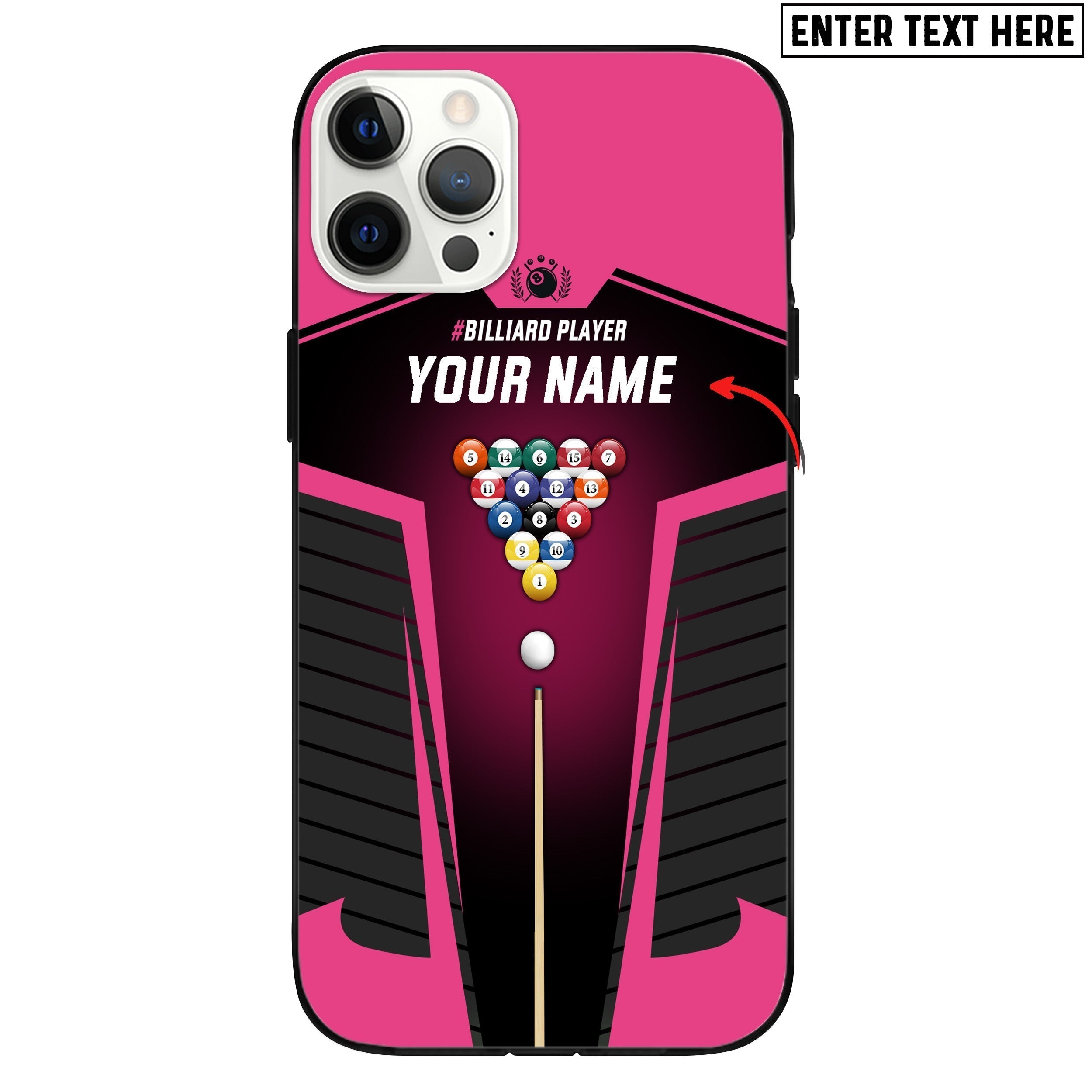 BlueJose Billiards Personalized Name Phone Case
