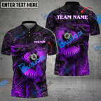 BlueJose Billiards Ball 8 Firaga Dragon Personalized Name, Team Name Unisex Shirt (4 Colors)