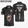 BlueJose Billiards Basic Black Personalized Name Shirt